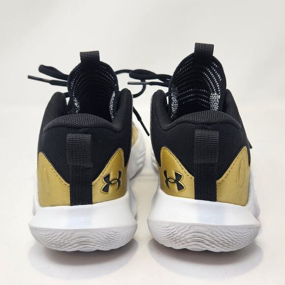 Under Armour Flow Breakthru 7 Basketball Shoes Sneakers Women Size 7 Gold Black - Picture 6 of 8